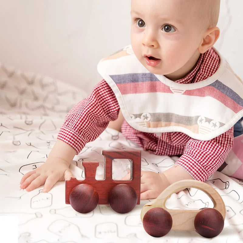 Nordic Style Wooden Car Blocks Toys For Children Montessori Educational Safe Toy High-end Wood Blocks Baby Toys Cute Baby Gift