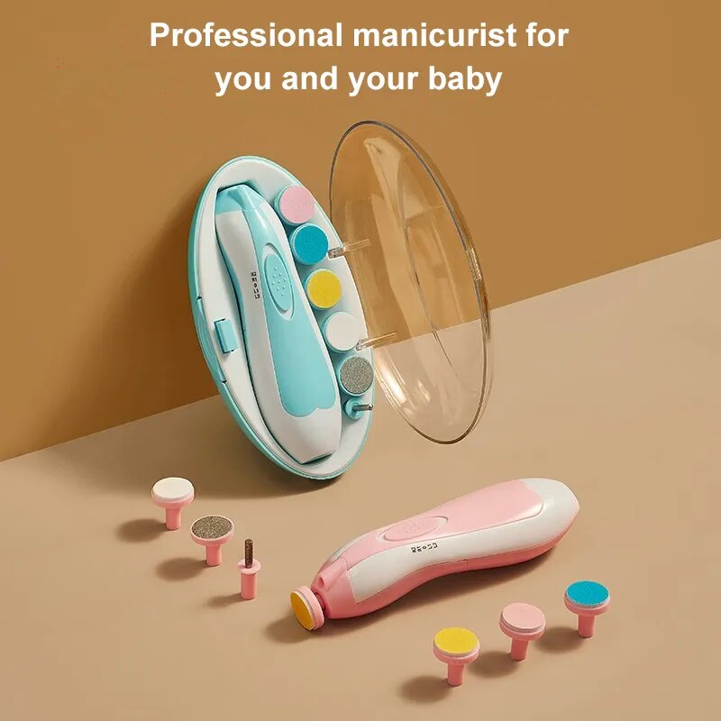 Baby Electric Nail Trimmer Kid Nail Polisher Tool Baby Care Newborn Clippers Toes Fingernail Cutter Trimmer Infant Manicure Set